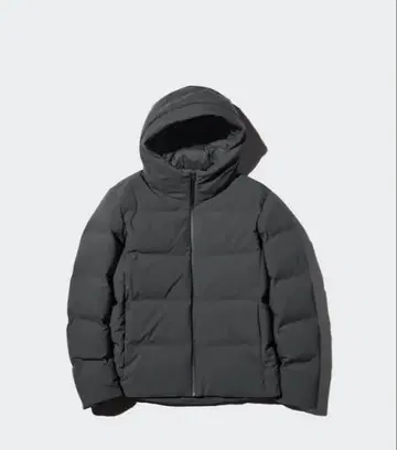 심리스 다운 후드티 S 블랙