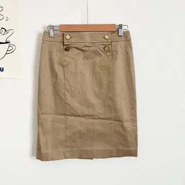 매킨토시 철학 타이트 스커트 고급 캐주얼 무릎 기장 일본제