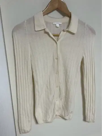 COS 아이보리 리브 가디건