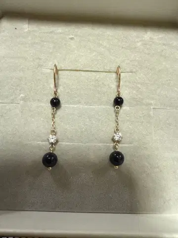 쥬얼리 츠츠미 K10 오닉스 롱 귀걸이