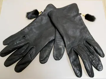 블랙 가죽 장갑 퍼 포함