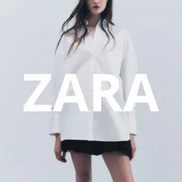 ZARA 트리밍 오버사이즈 개버딘 셔츠