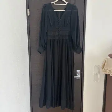 la belle Etude 튤 롱 원피스 라벨 에튀드 블랙