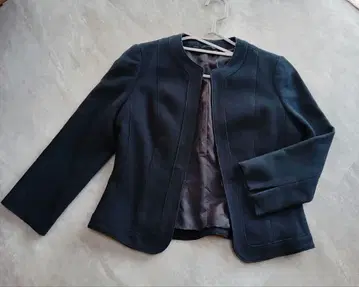 새상품급 ANAYI 아나이 노카라 자켓 7부 소매 38 코튼 린넨