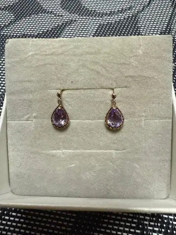 쥬얼리 츠츠미 K10 자수정 귀걸이