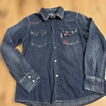 BLUE BLUE 블루 블루 데님 웨스턴 셔츠
