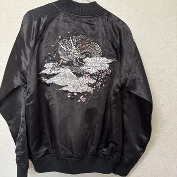 스카잔 새틴 블랙 광현 드래곤 Y2K