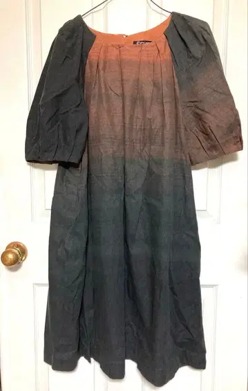 마리코의 방 그라데이션 원피스 오부소매