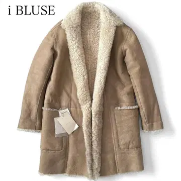 택 포함 새상품 i BLUSE 이블루스 리얼 무스탕 코트 양가죽 램 가죽