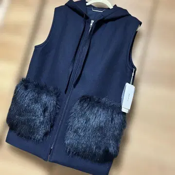 미라 오웬 인조 모피 포켓 베스트