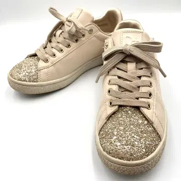 +다이애나 다이애나 글리터 스니커즈 베이지 골드 23
