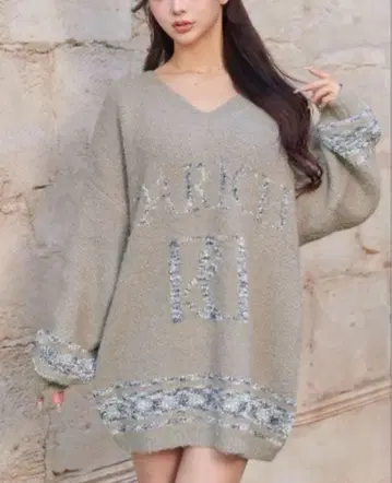 Darich 다리치 믹스 컬러 RD 니트 튜닉