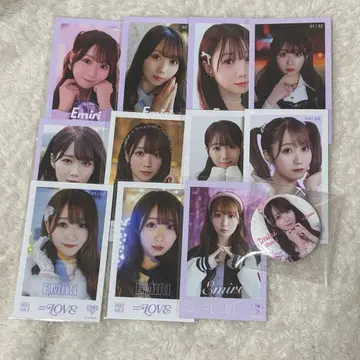 이코러브 오타니 에미리 미니 포토 카드 캔뱃지 세트