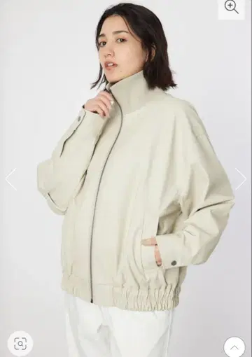 로데오 크라운 빈티지 F 가죽 하이넥 리브 블루종