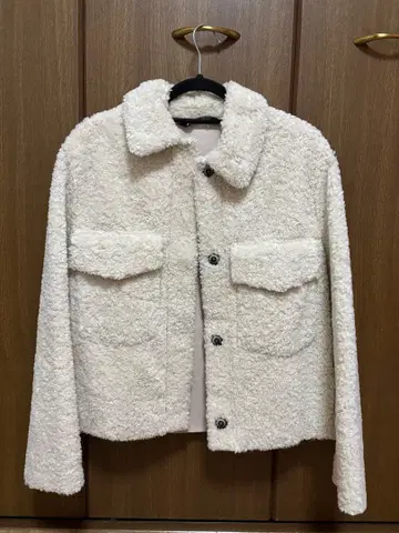 ZARA 아우터 보아 자켓 화이트