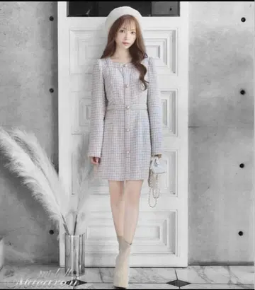 michellMacaron 트위드 미니 원피스