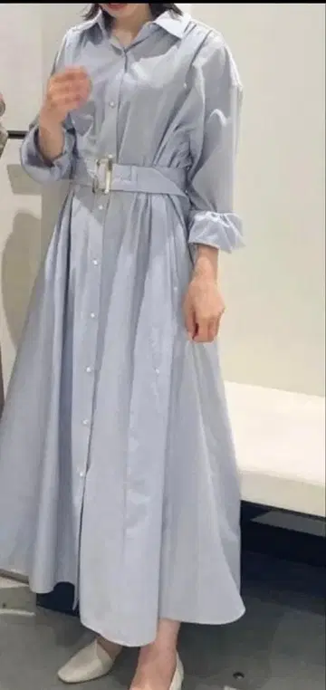 LOUNIE 셔츠 원피스 벨트 포함