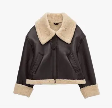 SHEIN 브라운 가죽 자켓