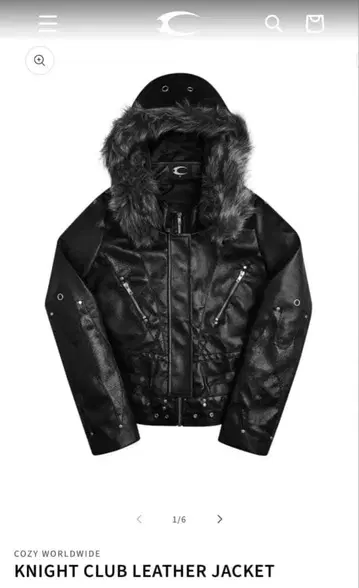 COZY WORLDWIDE KNIGHT CLUB 가죽 자켓