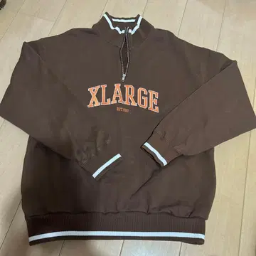 XLARGE 브라운 하프 지퍼 트레이닝복 L