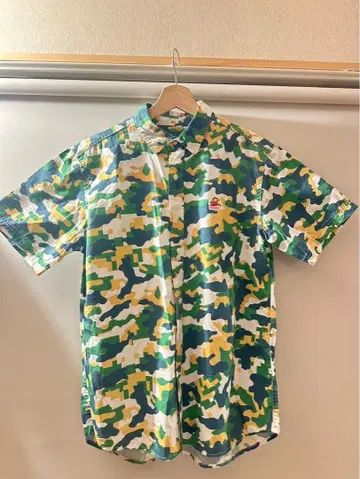 XLARGE 카모플라주 패턴 셔츠 마리오 콜라보 2가지 색상 세트