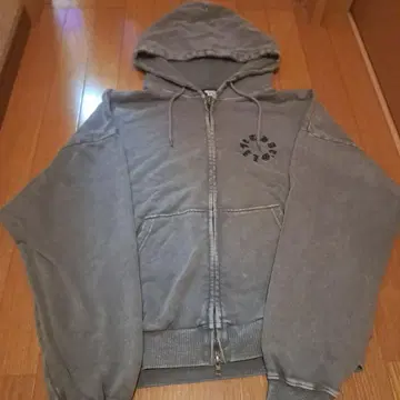 that's life 더블 지퍼 후드티 그레이