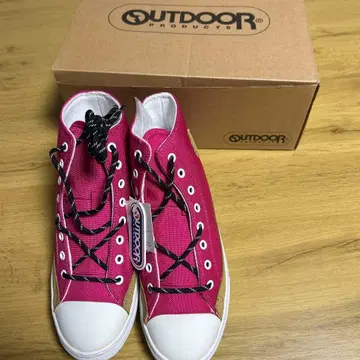 OUTDOOR 핑크 하이컷 스니커즈 24cm