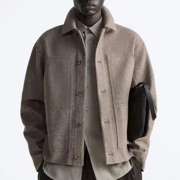 [ 새상품급 ] ZARA 자라 셔츠 자켓 모카 브라운 M