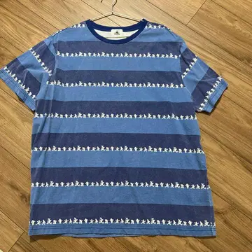 Disney 블루 계열 스트라이프 T셔츠 XL