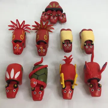 빨간 소  묶음 판매 9개