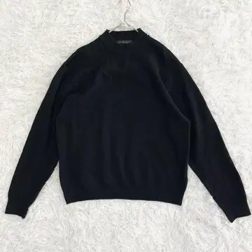 나노 유니버스 nano universe 실크 혼방 니트 하이넥 L 블랙