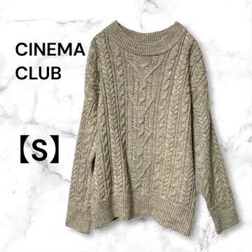 CINEMA CLUB 시네마 클럽 케이블 짜임 니트 스웨터 베이지 계열