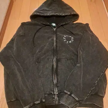 that's life 더블 지퍼 후드티 블랙