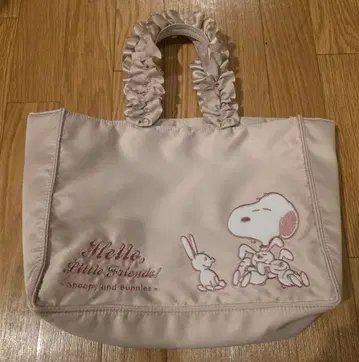 Maison de FLEUR 스누피 & 토끼 스퀘어 토트백 S