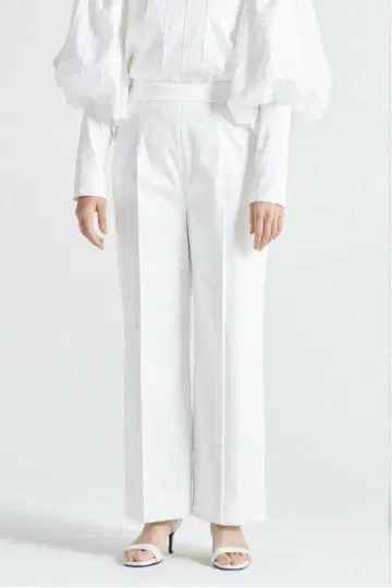 yori 윈터 새틴 와이드 팬츠 38 화이트