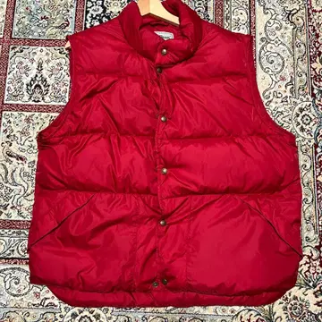 L.L.Bean 빨간색 다운 베스트 남성용 레귤러 라지