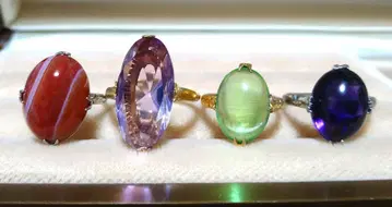 빈티지 반지 4점 쇼와 레트로 천 개의 시스루