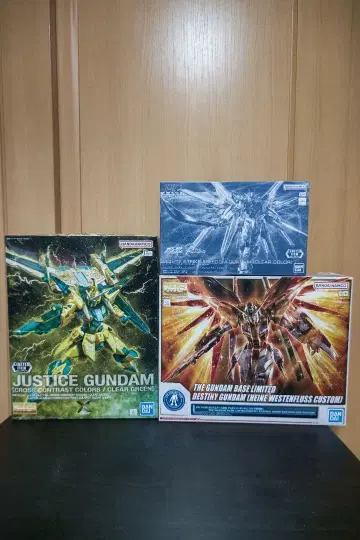 묶음 판매 SEED 계열 건담 프라모델 3종 건담 베이스 한정판