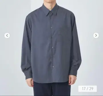 워셔블 TW 비에라 저스트 루즈 레귤러 카라 긴팔 셔츠