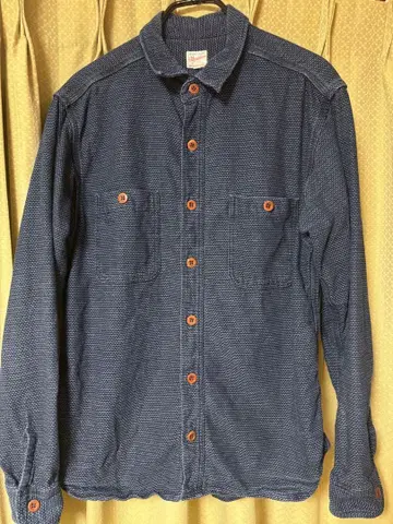 모모타로 진즈 인디고 셔츠 사이즈 42