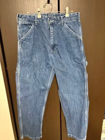 데님 블루 카고 팬츠 하이웨스트