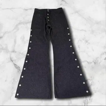 SHIKITARI Side snap bell-bottom denim M