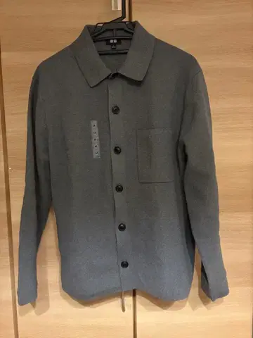 [ 새상품급 ] UNIQLO 밀라노 리브 셔츠 가디건 그레이