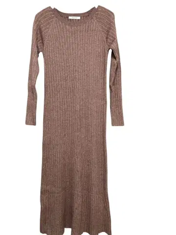 아카이브 리브 긴팔 브라운 니트 원피스 사이즈 38 미사용 새상품