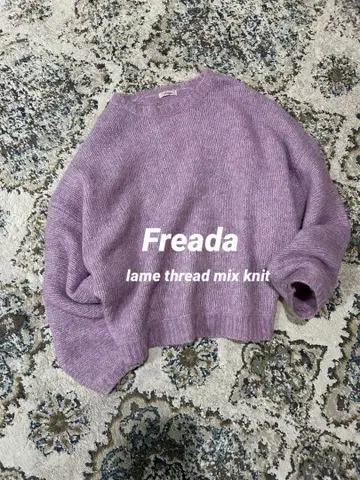 정가 15180 Freada 라무  믹스 니트 울 알파카 혼방 돌먼