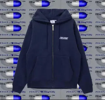 크리에이티브 드럭스토어 ZIP HOODIE (NAVY) XL