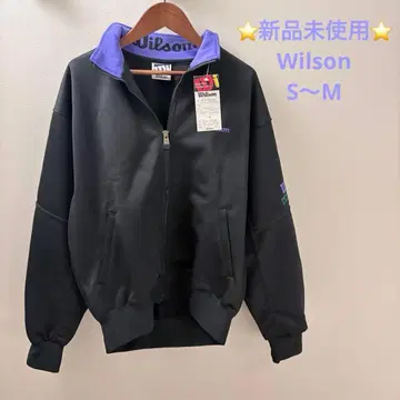 미사용 새상품 Wilson 블랙 저지 자켓 자수 로고 S~M