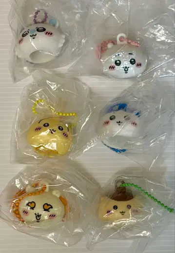 치이카와 (먼작귀) 립 캡 마스코트 전 6종 컴플리트