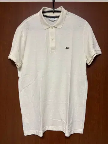 LACOSTE 아이보리 피케 셔츠 M 사이즈