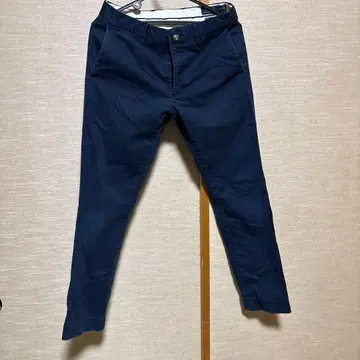 POLO 네이비 슬림핏 치노 팬츠